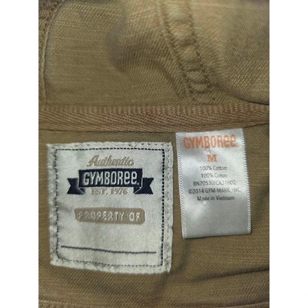 Gymboree Boys Khaki Tan Hooded Field Jacket Utility Cotton Coat Size M 7 8